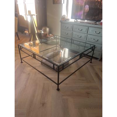 Salontafel glas metaal 