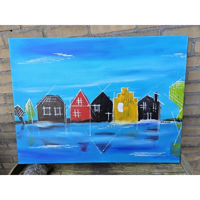 Schilderij Zaans Kijkje II van 