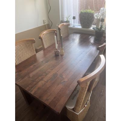 Eethoek met 6 stoelen 