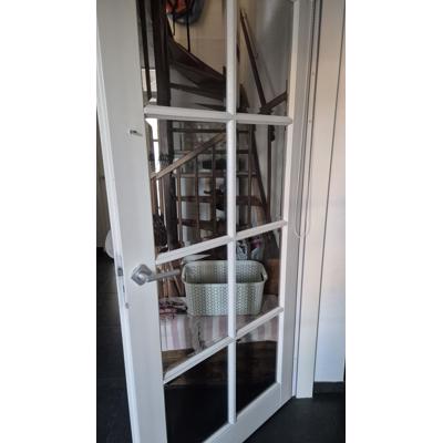 3 meranti deuren met facetglas