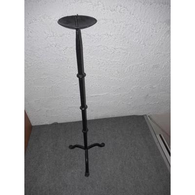 Kandelaar zwart metaal 70 cm hoog