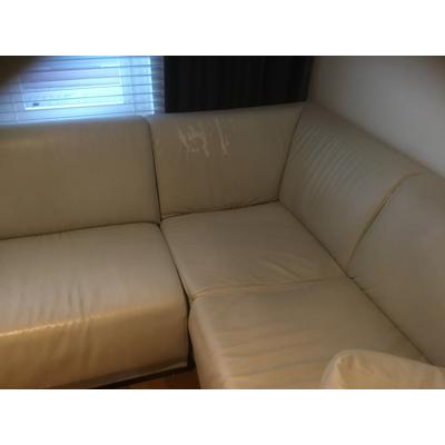 Lederlook bank , 3 delen, u- vorm Lederlook bank , 3 delen, u- vorm
