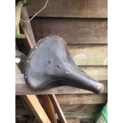 Lederen fietszadel merk wright type w66