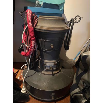 Gietijzeren potkachel gaskachel retro