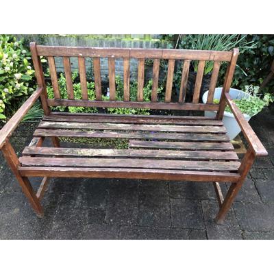 houten tuin bank