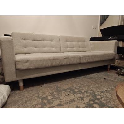 Gratis Beige 3-zits bank, Spoed!!