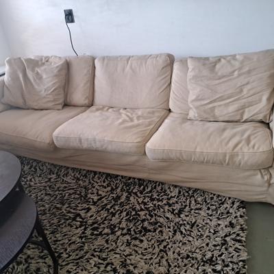 Linterloo 3zits bank beige katoen in zeer goede staat 