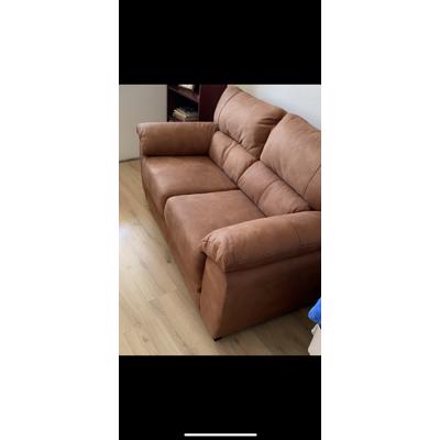 Nieuwe cognac kleur bank