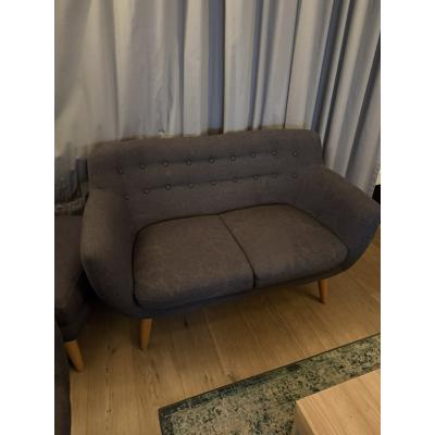 Grijze stoffen tweezitter