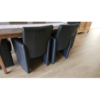 Eetkamerstoelen - donkerbruin leer