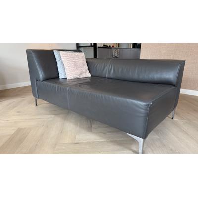 Chaise Longue - Montel - Leer Antraciet