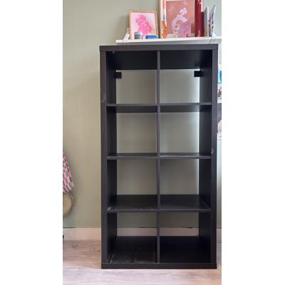 Zwarte 4x2 Kallax kast 