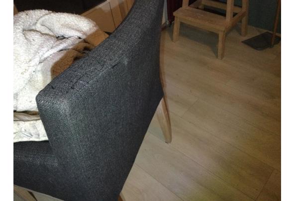 3 stoelen antraciet stof - image