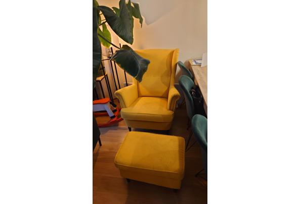 Ikea stoel; STRANDMON Oorfauteuil, Skiftebo geel - 16704874925368996742064613656053