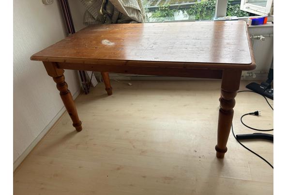 Grenenhouten boeren eettafel met laadje 140x80 cm - IMG-20240809-WA0001