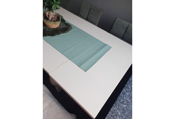 Massief eiken antieke eettafel wit - 20230812_105657