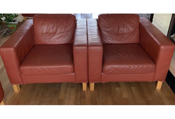 IKEA leren bankstel met twee fauteuils - IMG_4978
