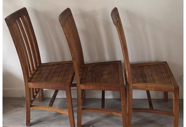 3 teakhouten eetkamer stoelen - IMG-20251212-WA0021