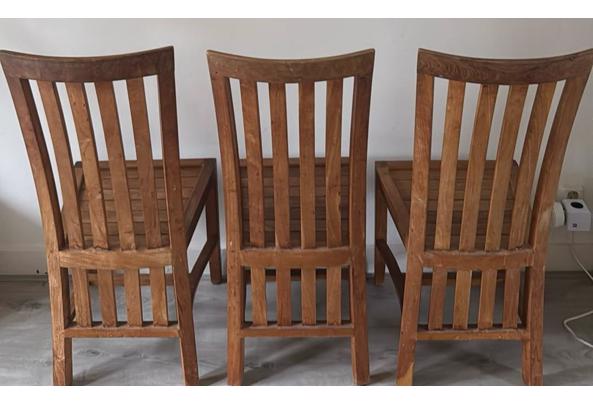 3 teakhouten eetkamer stoelen - IMG-20251212-WA0022