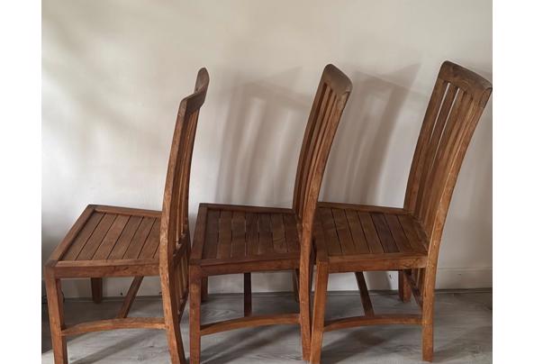 3 teakhouten eetkamer stoelen - IMG-20251212-WA0023