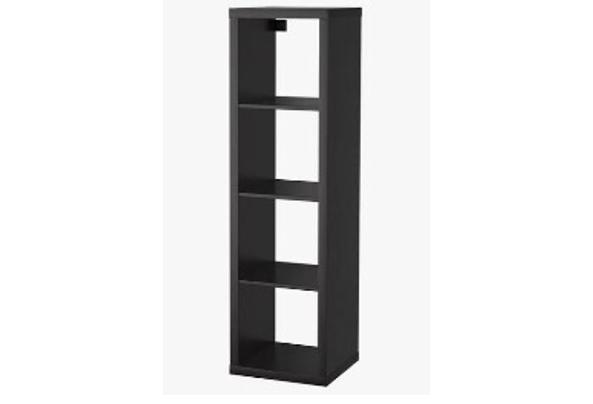 Open Ikea kast met 4 vakken zwart Kallax - kastkallax