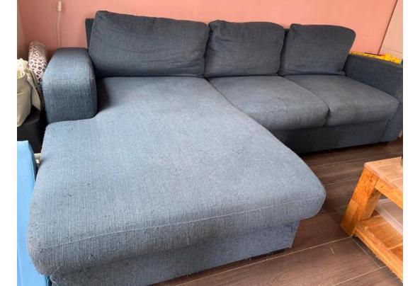 Donkerblauwe bank met loungegedeelte - 250 cm breed - IMG_0498 Donkerblauwe bank met loungegedeelte - 250 cm breed - IMG_0498