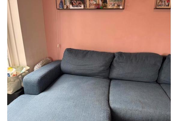 Donkerblauwe bank met loungegedeelte - 250 cm breed - IMG_0499 Donkerblauwe bank met loungegedeelte - 250 cm breed - IMG_0499