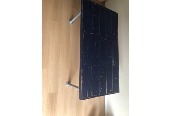 Unieke eettafel blauw Jorg Steigerhout - IMG-20231129-WA0006