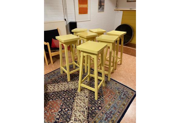 Barkrukken, massief hout, 7 stuks - IMG_0128