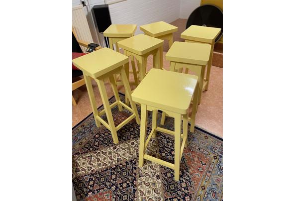 Barkrukken, massief hout, 7 stuks - IMG_0129