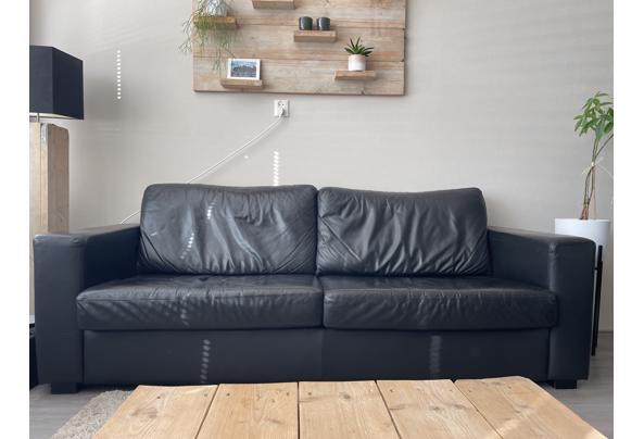 Mooie zwart leren bank - IMG_0065