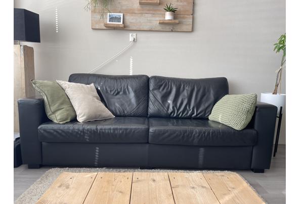 Mooie zwart leren bank - IMG_0066