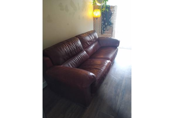 Bordeaux rood leren bank 2 zits 230 cm - bank-3