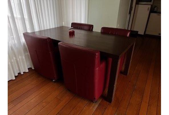 eetkamertafel wenge - eetkamertafel-wenge-met-stoelen