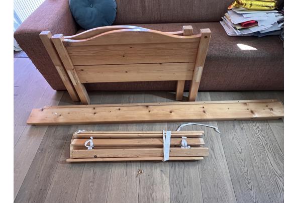 1-persoons bed, blank hout - image0