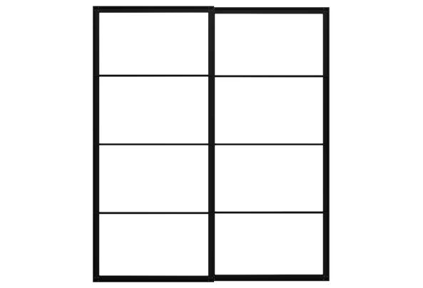 Ikea schuifdeur voor Pax (200x236) in zwart - pax-frame-voor-schuifdeurpaar-met-rail-zwart__1029325_pe835747_s5