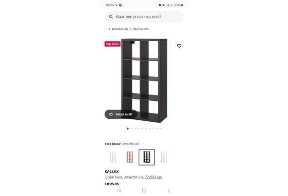 Ikea Kallax bruin 80x140 8 vakken - Screenshot_20250510_102644_Chrome