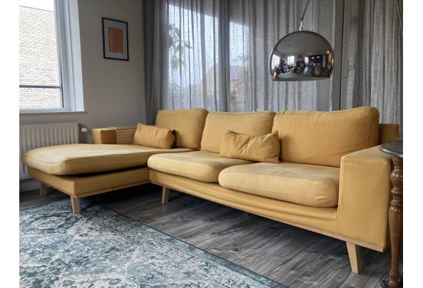 Gratis ophalen: Okergele hoekbank - IMG_6129