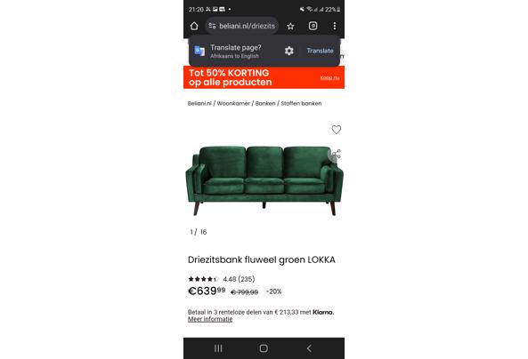 Groene suede bank 3 personen - Screenshot_20240820-212044_Chrome