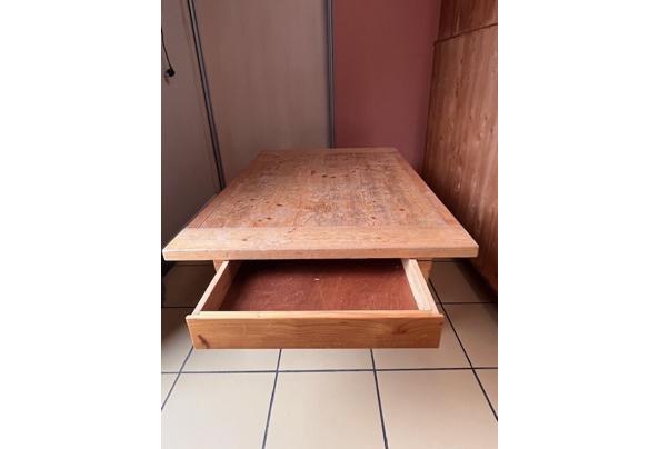 Grenen salontafel - tafel-lade