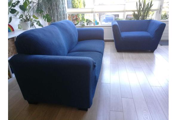 Bankstel ikea 2,5 zits en loveseat blauw - IMG-20220418-WA0005