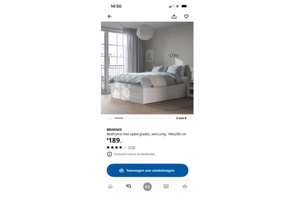 IKEA bed 140x200 met lades - IMG_3060