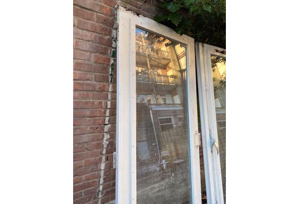 5 hardhout dubbelglas buitendeuren (2x2 plus 1) - 4