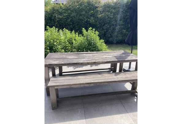 Steigerhouten picknicktafel en bank - 3FDB01F8-4621-4AD5-BD09-0B038F6F7874