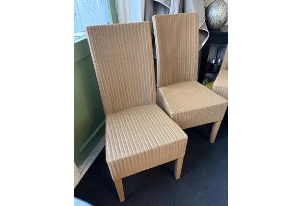 4 Lloyd loom eetkamerstoelen bruin - IMG_1738