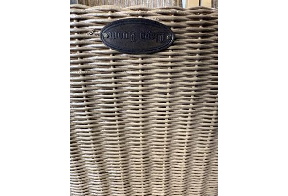 4 Lloyd loom eetkamerstoelen bruin - IMG_1739