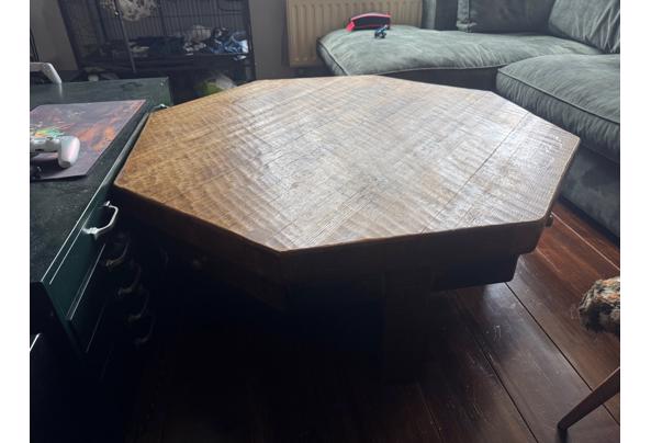 Robuuste Eiken Salontafel - 120cm breed, 8cm dik blad - image1