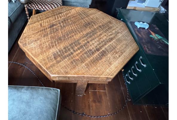 Robuuste Eiken Salontafel - 120cm breed, 8cm dik blad - image2