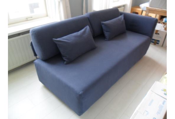 blauwe 2-zitsbank met 1 armleuning Ikea - SAM_0329_Mysinge_2