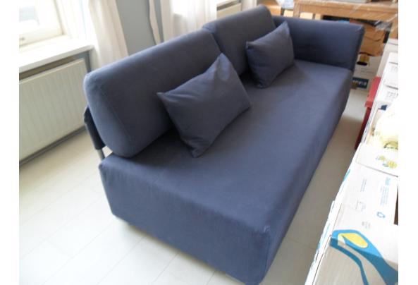 blauwe 2-zitsbank met 1 armleuning Ikea - SAM_0336_Mysinge_4